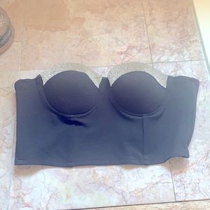 Charlotte Russe size XS crop top w gems